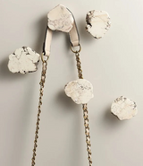 Natural White Turquoise Marble Brass Cabinet Drawer knob