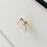 Natural White Turquoise Marble Brass Cabinet Drawer knob