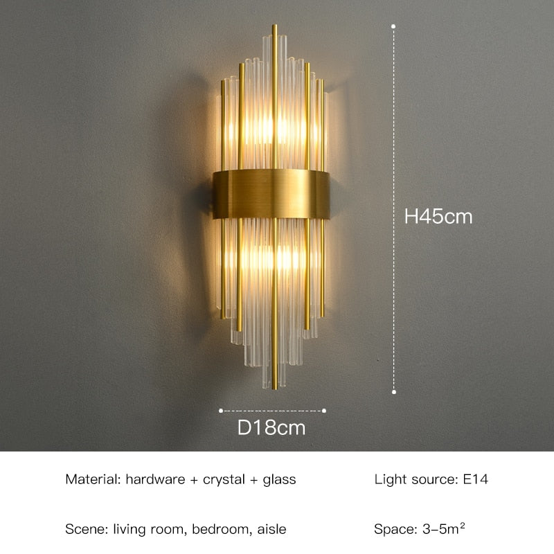 Luxury Art Decor Modern Gold LED Sconce Lighting Fixtures
