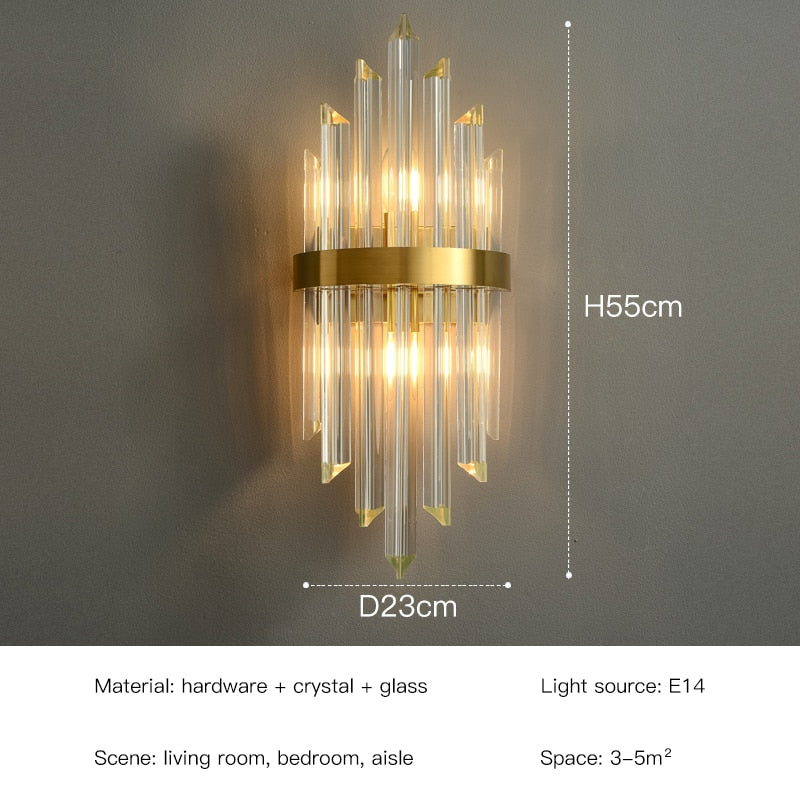Luxury Art Decor Modern Gold LED Sconce Lighting Fixtures
