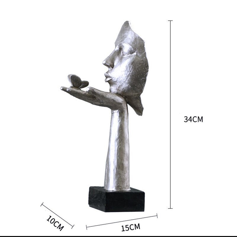 Free Spirit Butterflies Figure Mask Sculptures