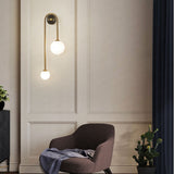 Edison Glass ball LED modern brass decor wall lamps