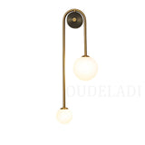 Edison Glass ball LED modern brass decor wall lamps