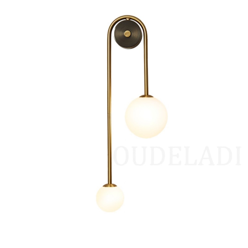 Edison Glass ball LED modern brass decor wall lamps