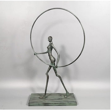 Abstract Figure Walking On Marble Statue