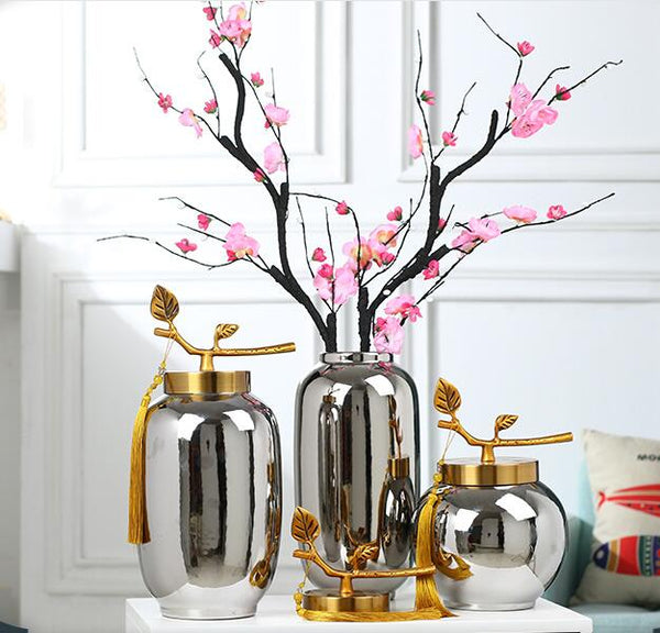 Gold and Silver leaf Cannister