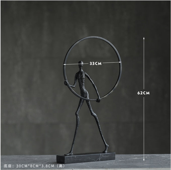 Abstract Figure Walking On Marble Statue