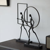 Abstract Figure Walking On Marble Statue