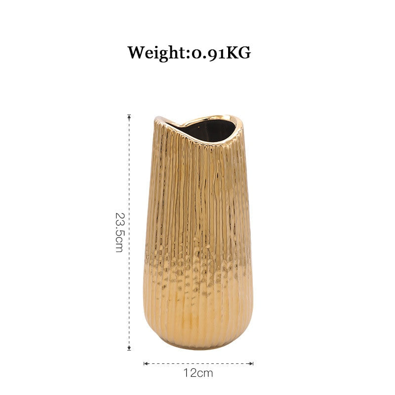 Golden Ceramic Vase
