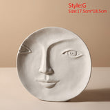 Ceramic Abstract Human Head Flower Pots