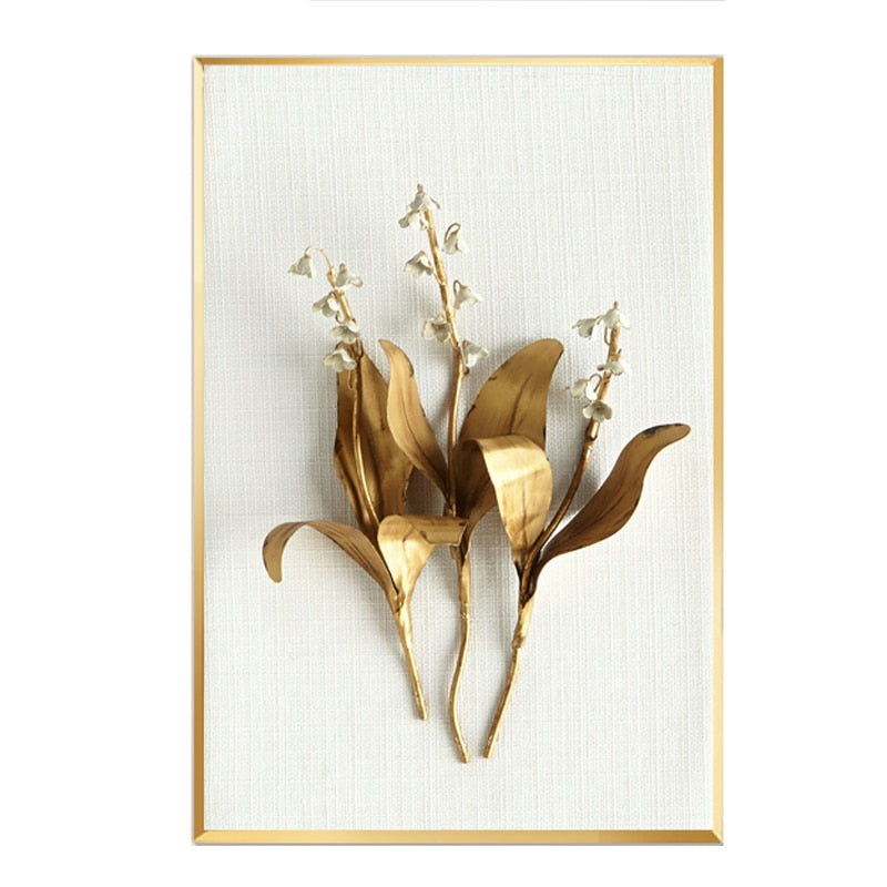 Nordic Golden Plant Leaves