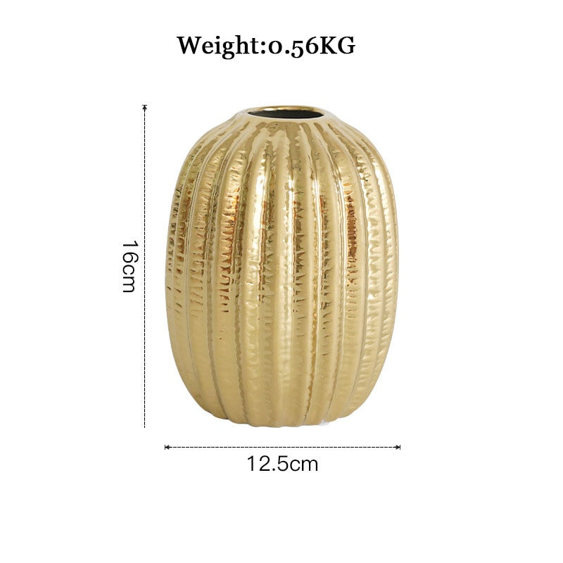 Golden Ceramic Vase