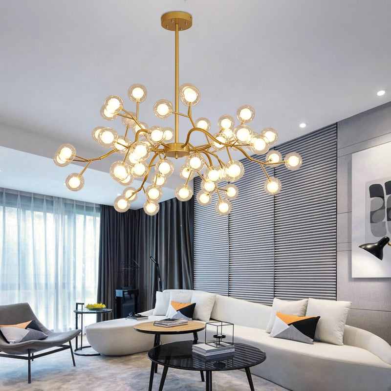 Glass balls firefly chandelier danish lamp