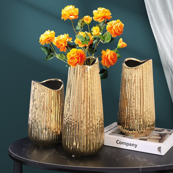 Golden Ceramic Vase