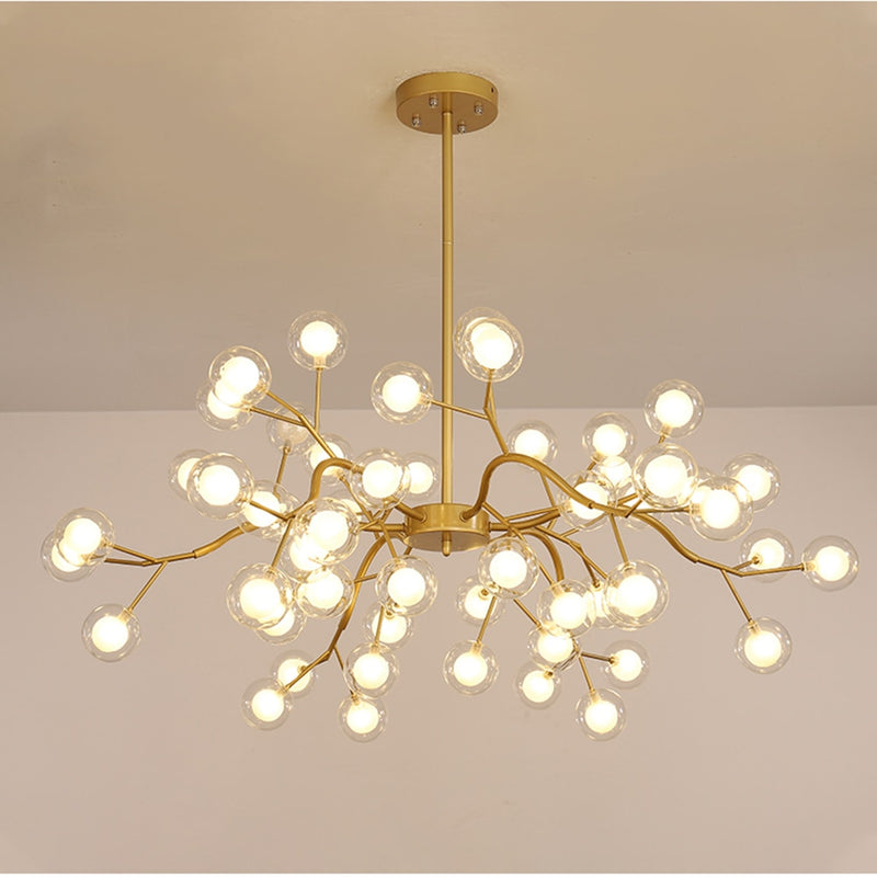 Glass balls firefly chandelier danish lamp