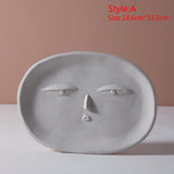 Ceramic Abstract Human Head Flower Pots