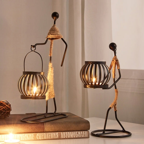 Metal African Candlesticks holder