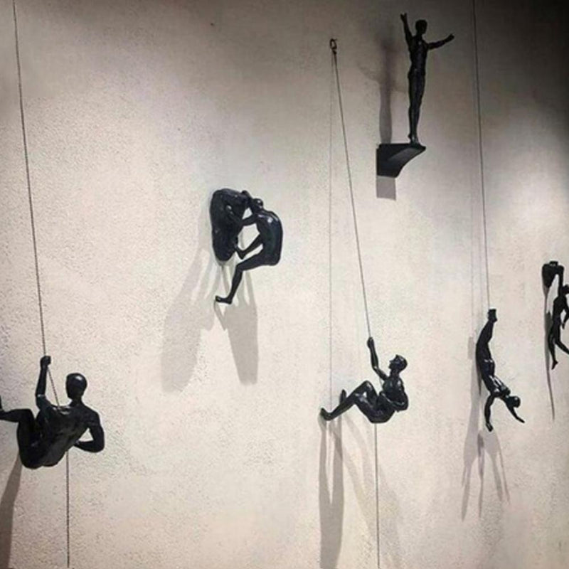 Creative Rock Climbing Resin Statue Figures