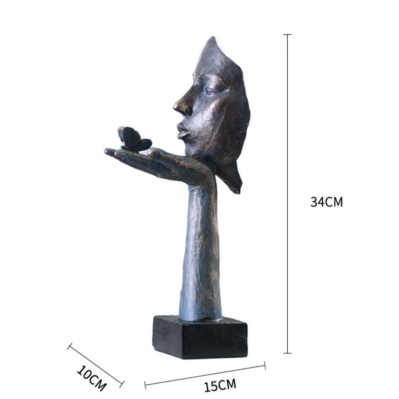 Free Spirit Butterflies Figure Mask Sculptures