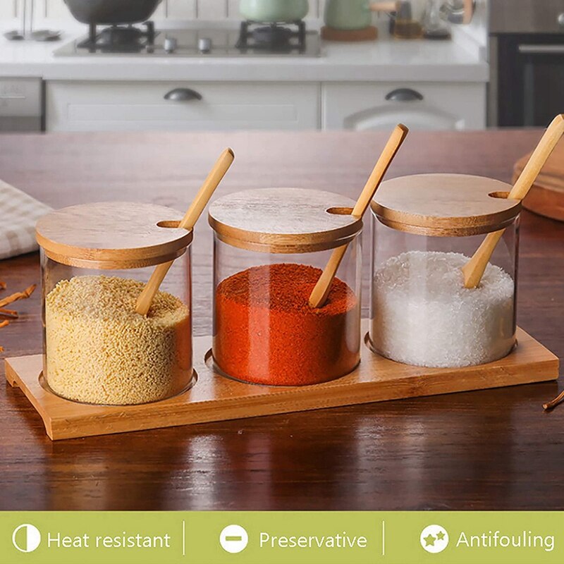 Glass Condiment Pots