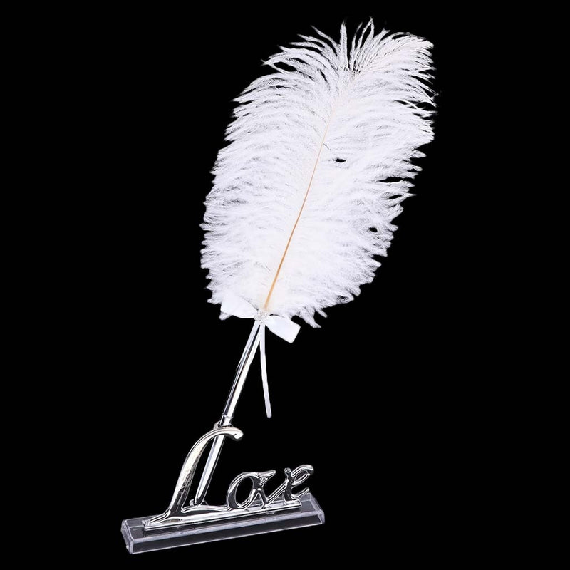White Feather Quill Guest Book Signing Pen