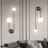 Edison Glass ball LED modern brass decor wall lamps