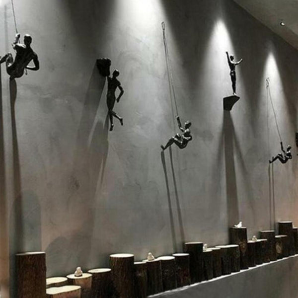 Creative Rock Climbing Resin Statue Figures