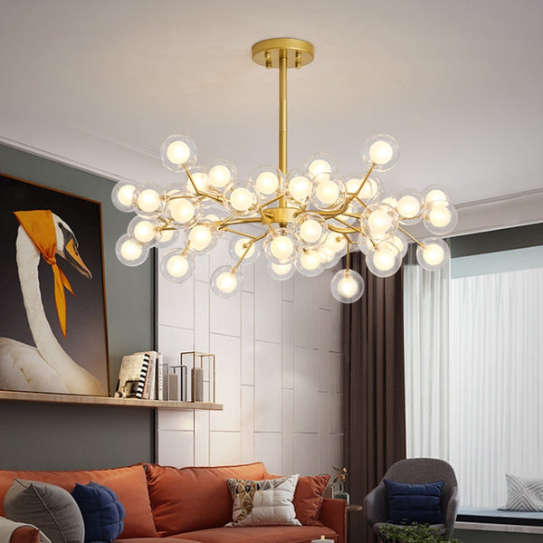 Glass balls firefly chandelier danish lamp