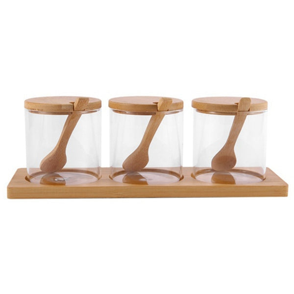 Glass Condiment Pots
