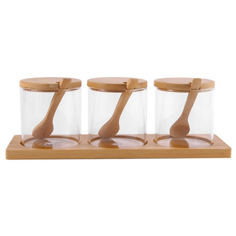 Glass Condiment Pots