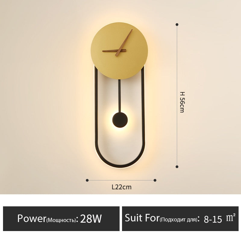 Wall Clock Lamp