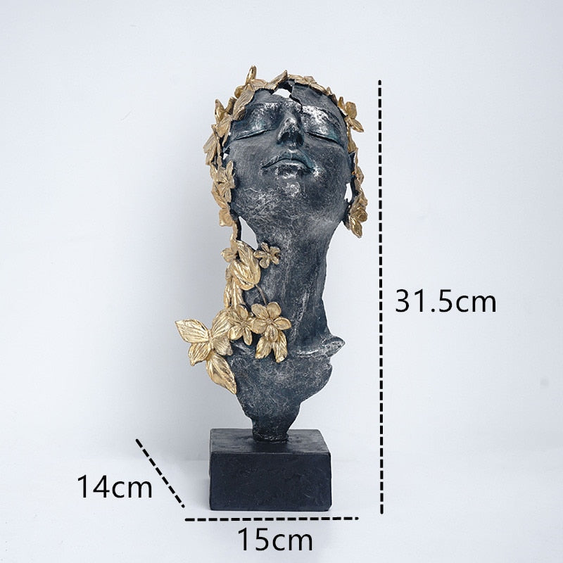 Free Spirit Butterflies Figure Mask Sculptures