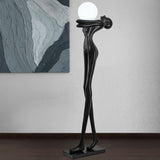 Humanoid Art Sculpture Ball Floor Lamp
