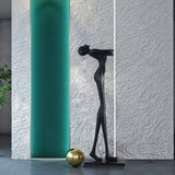 Humanoid Art Sculpture Ball Floor Lamp
