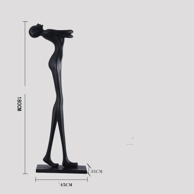 Humanoid Art Sculpture Ball Floor Lamp