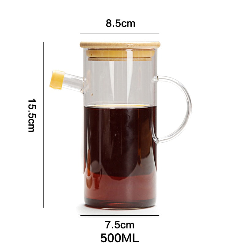 Glass leak-proof 2 condiment jar 125ml 250ml 500ml