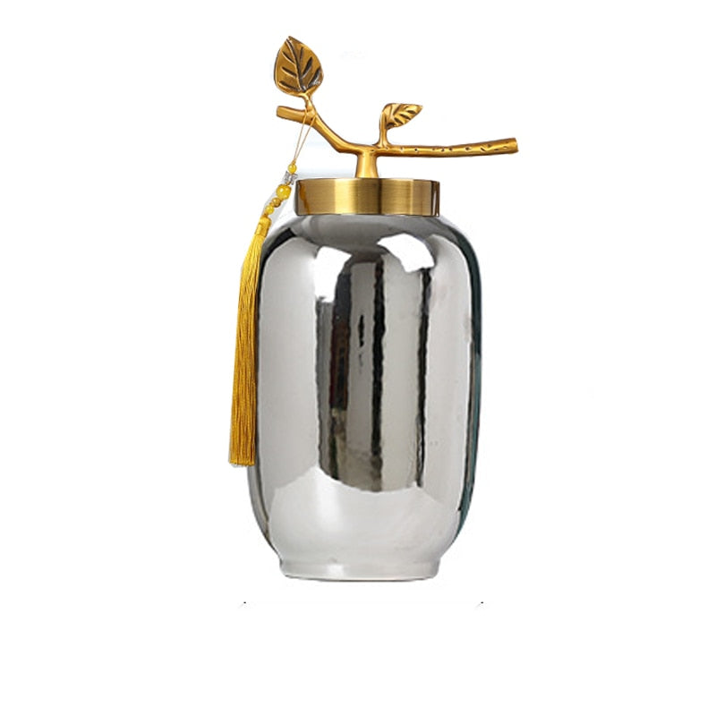 Gold and Silver leaf Cannister