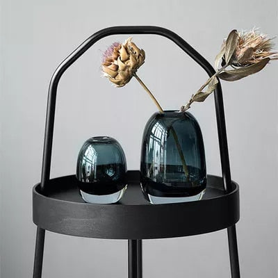 luxury thick transparent glass vase