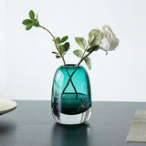 luxury thick transparent glass vase