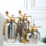 Gold and Silver leaf Cannister