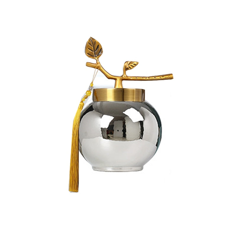 Gold and Silver leaf Cannister