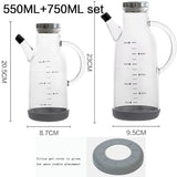 Glass leak-proof 2 condiment jar 125ml 250ml 500ml