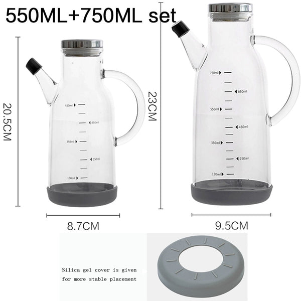 Glass leak-proof 2 condiment jar 125ml 250ml 500ml