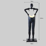 Humanoid Art Sculpture Holding Ball Floor Lamp