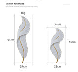 Celestia Modern Resin Feather Wall Lamp