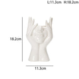 1Pcs Ceramic Face Flower Vases