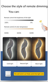 Celestia Modern Resin Feather Wall Lamp
