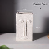 Ceramic Abstract Human Head Flower Pots
