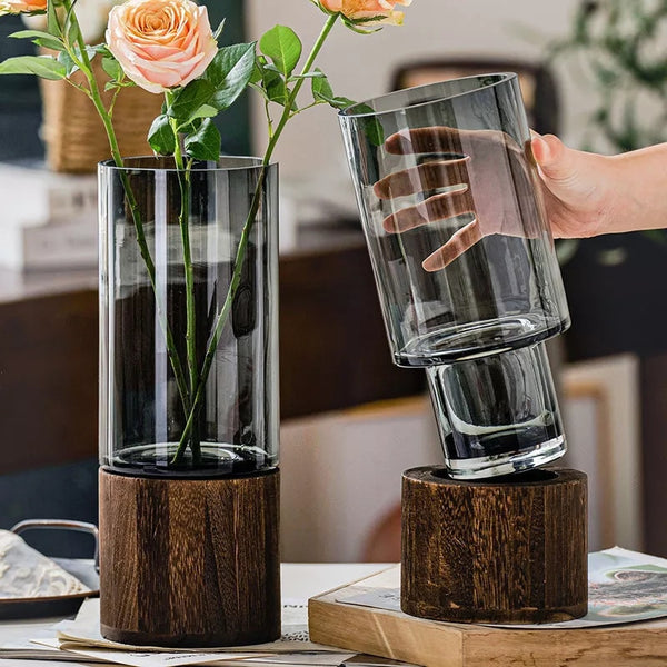 Simple European hydroponic transparent glass vase