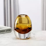 luxury thick transparent glass vase